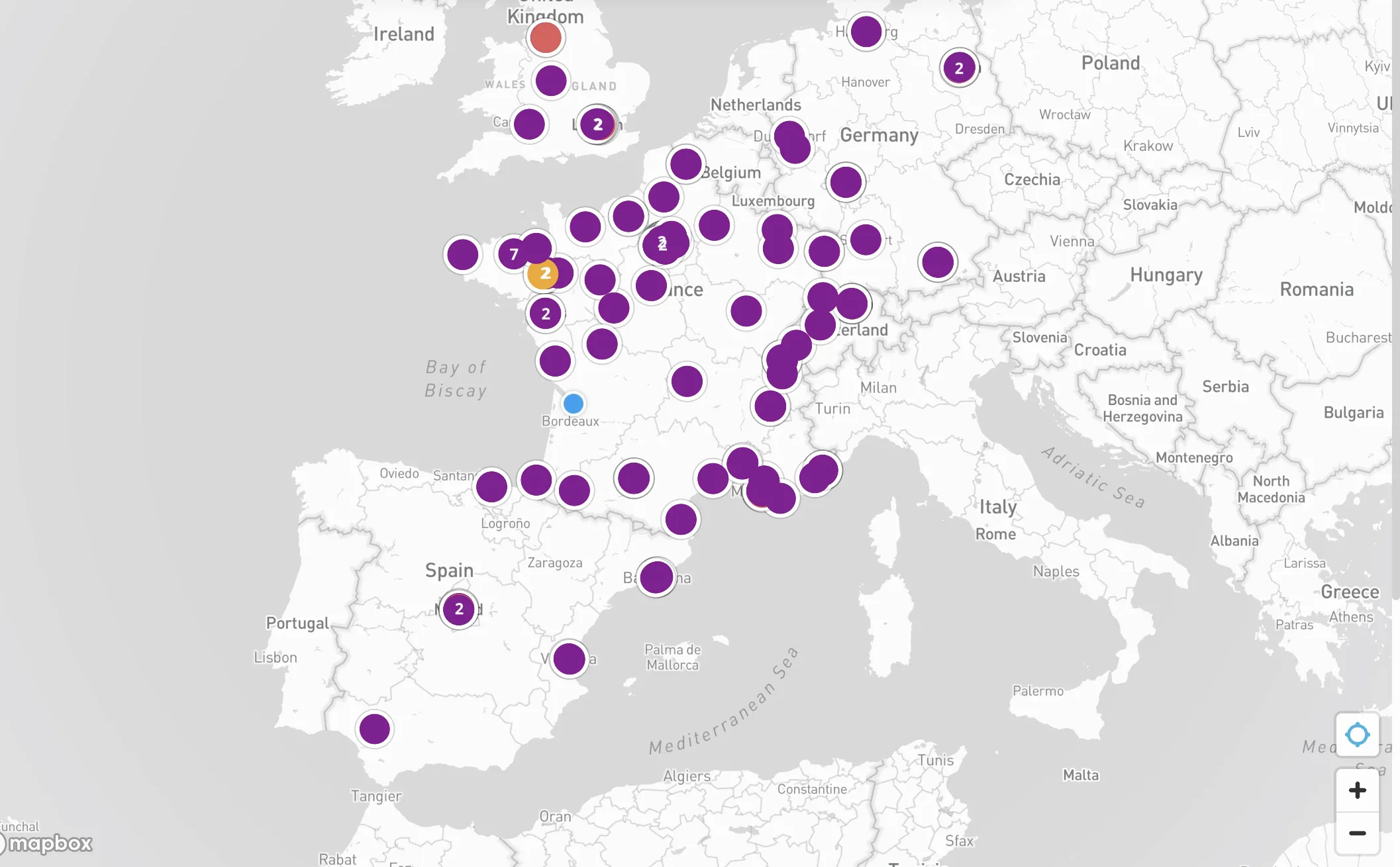 La carte K-work : les espaces de travail disponibles en Europe