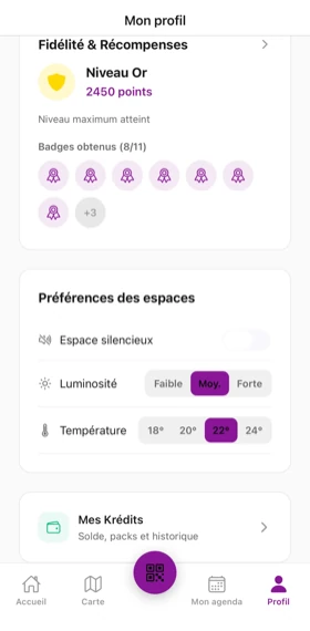 Préférences des espaces : K-work + K-sense